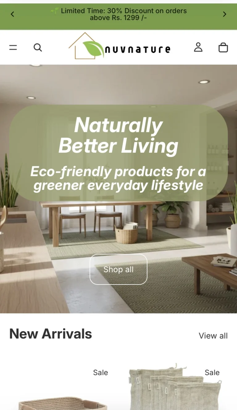 Shopify eCommerce website developed by a freelance digital marketer in Kerala